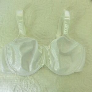 NEW BALI Minimizer Satin Tracings Comfort Underwire Bra 3562 42D White
